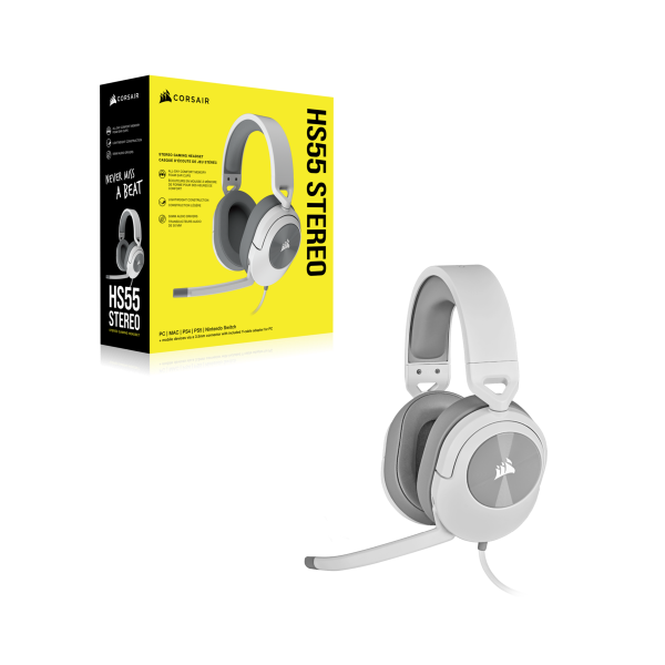 Auricolari con Microfono Corsair HS55 STEREO Bianco - Image 4