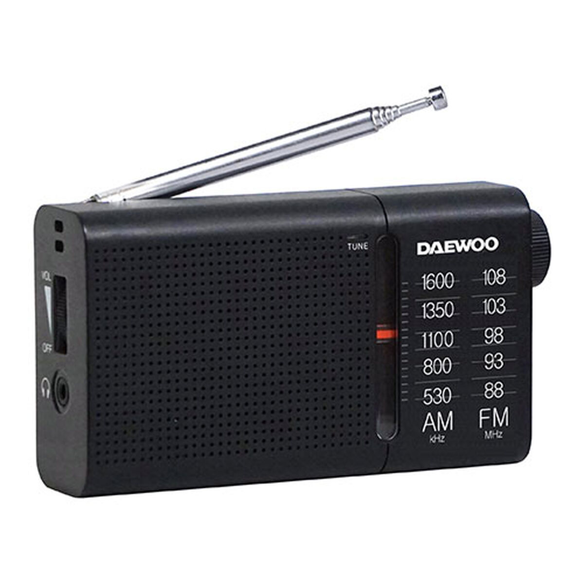 Radio Portatile Daewoo Nero AM/FM