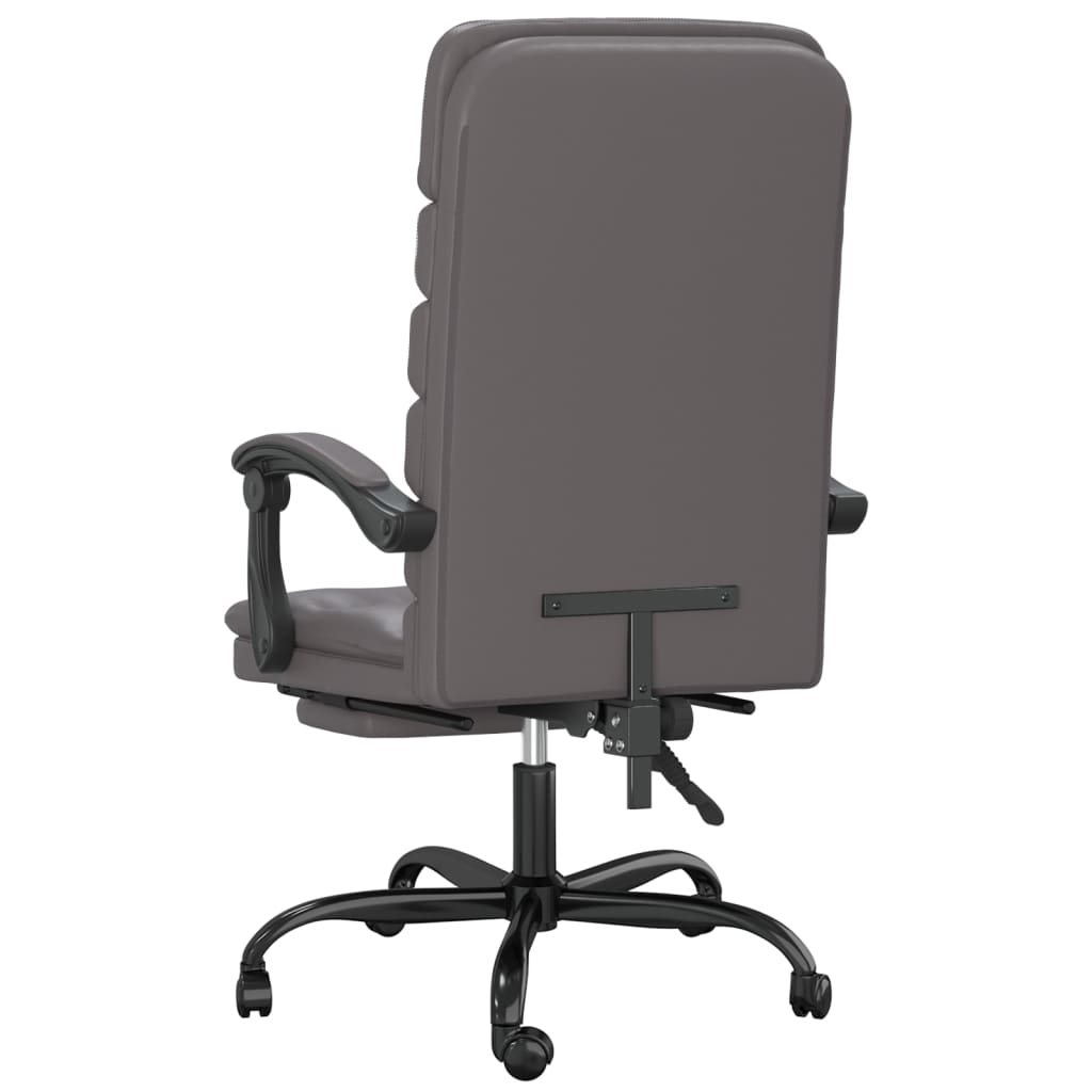 vidaXL Fauteuil de massage inclinable de bureau Gris Similicuir - Image 5