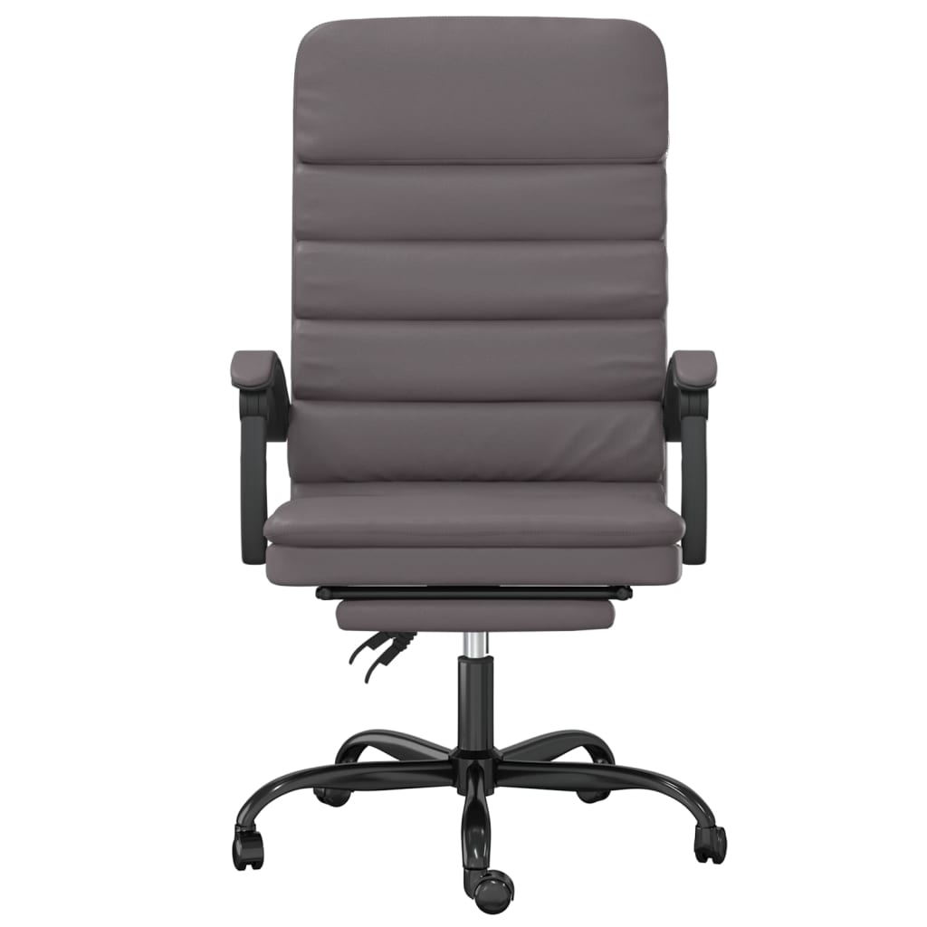 vidaXL Fauteuil de massage inclinable de bureau Gris Similicuir - Image 3