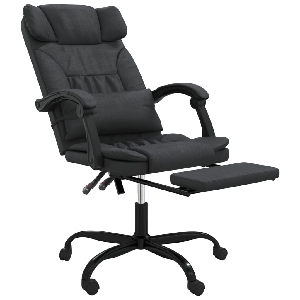 vidaXL Fauteuil inclinable de bureau Noir Similicuir - Image 6