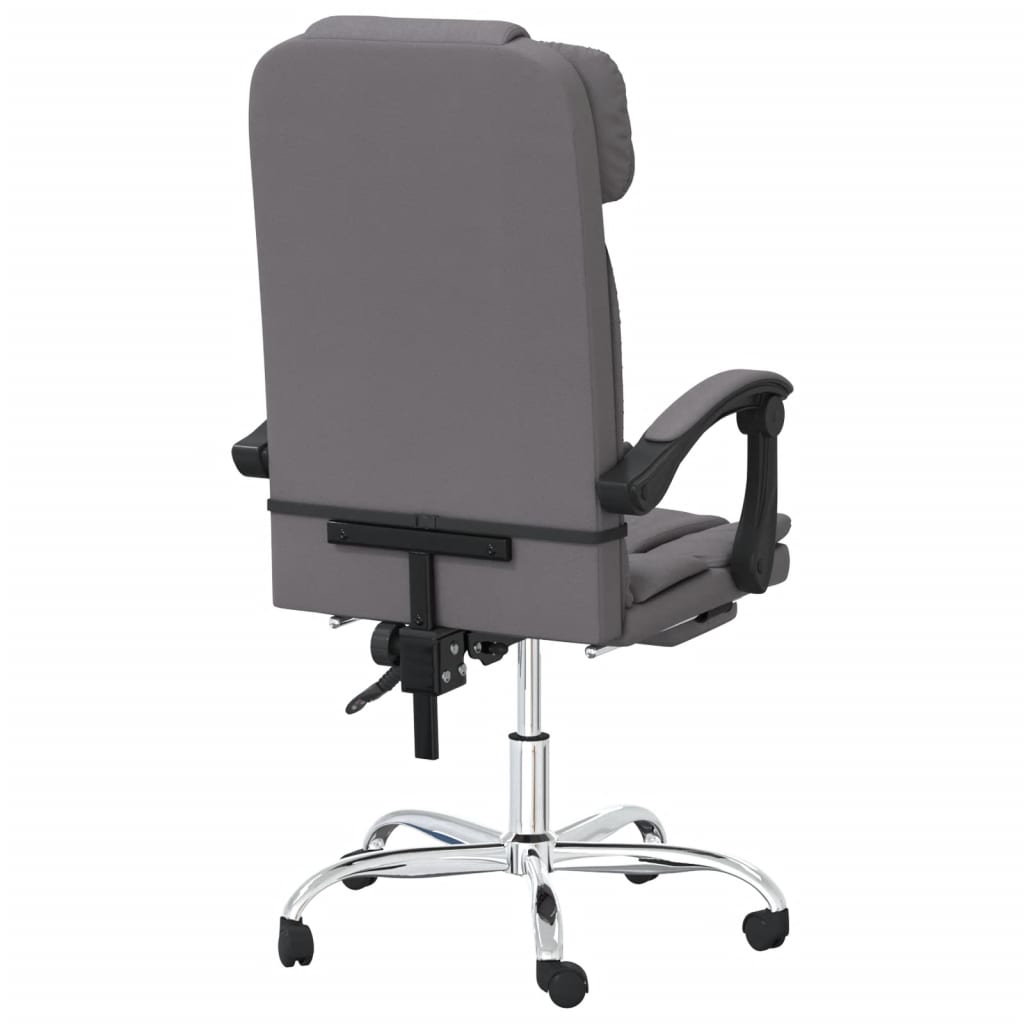 vidaXL Fauteuil de massage inclinable de bureau Gris Similicuir - Image 5