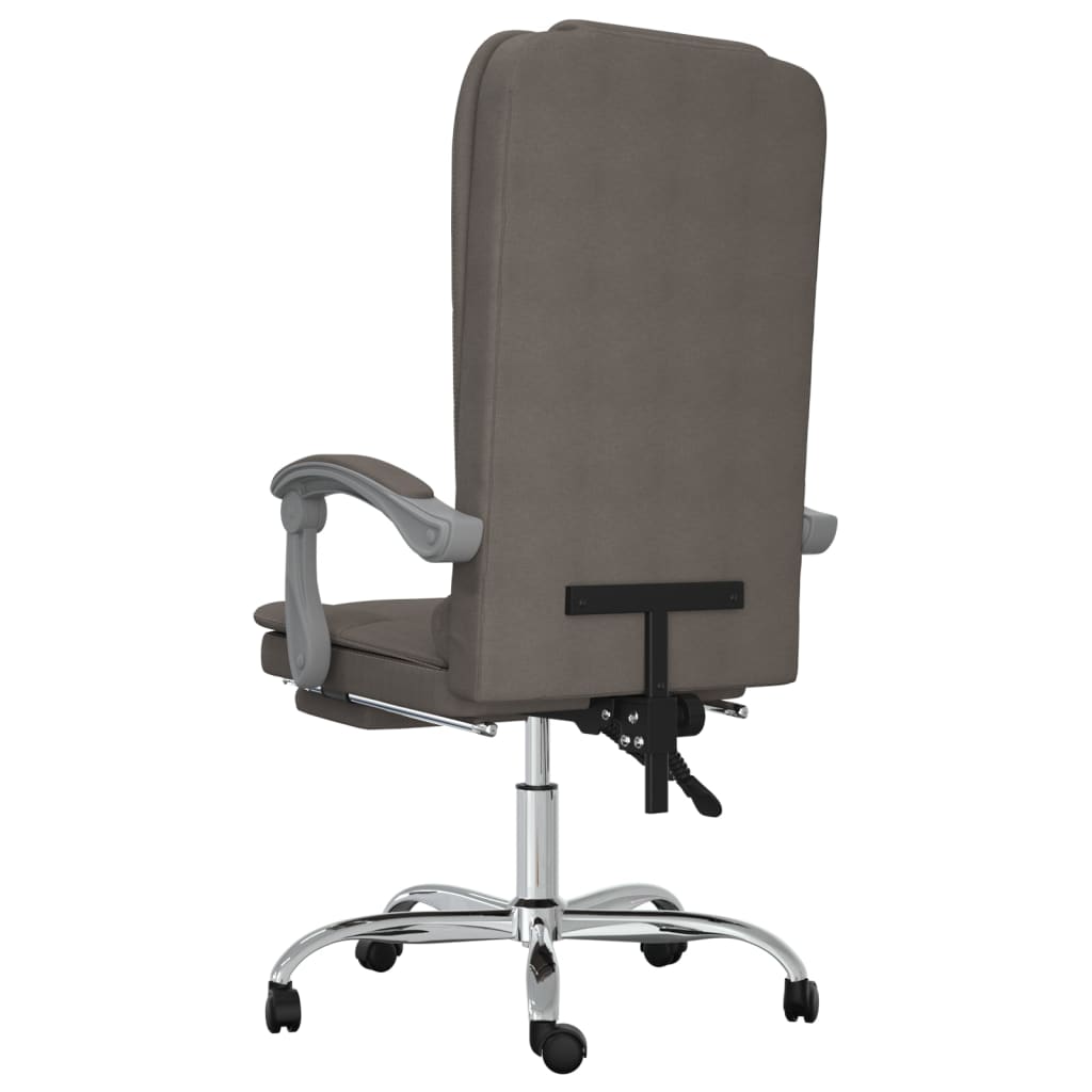 vidaXL Fauteuil de massage inclinable de bureau Taupe Tissu - Image 5