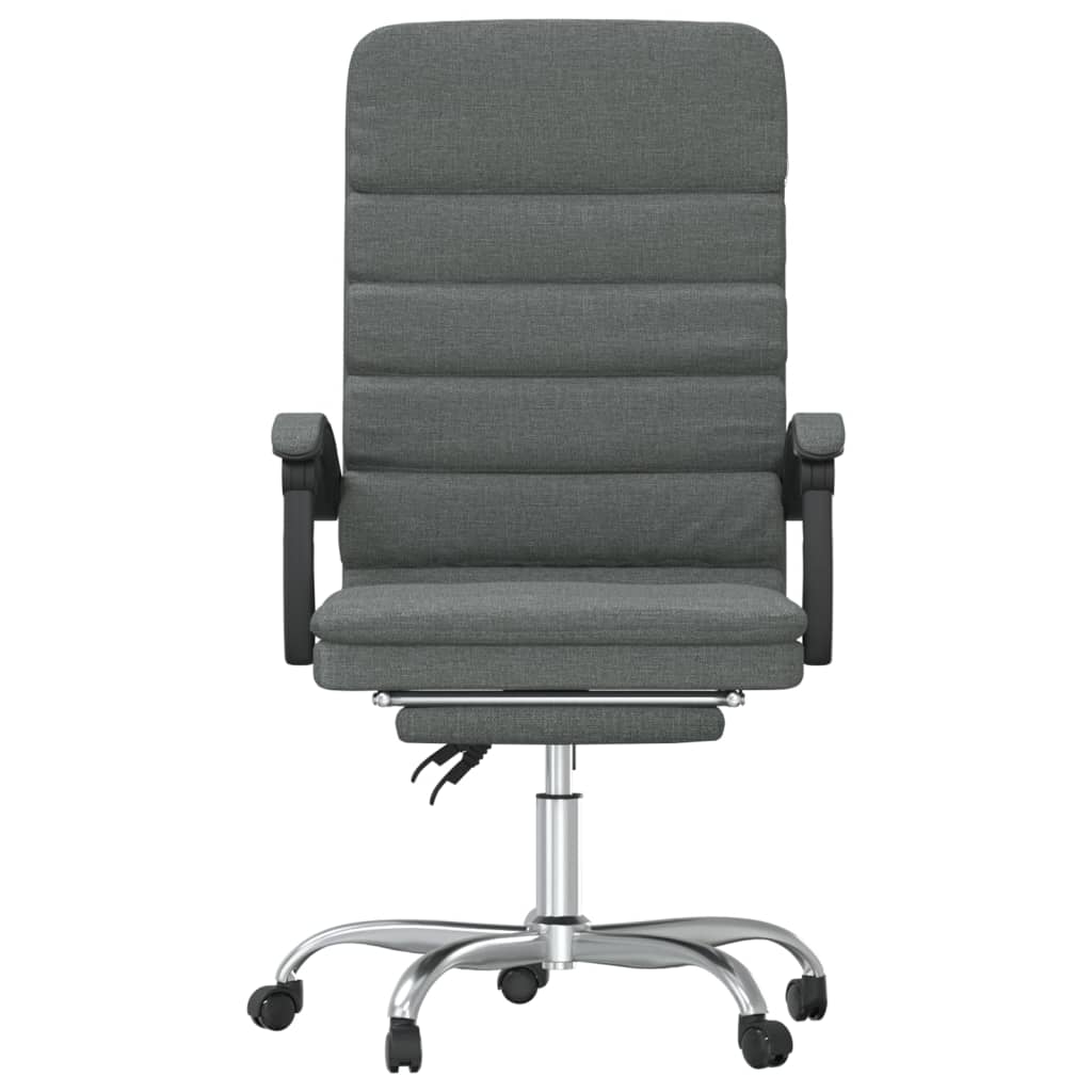 vidaXL Fauteuil de massage inclinable de bureau Gris foncé Tissu - Image 3