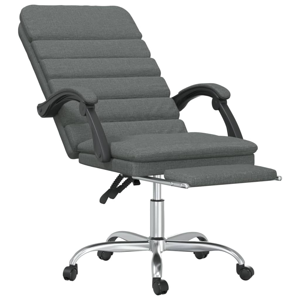 vidaXL Fauteuil de massage inclinable de bureau Gris foncé Tissu - Image 6