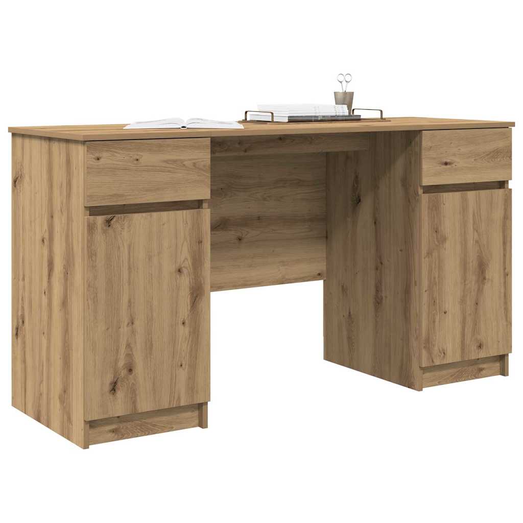 vidaXL Escritorio Roble artisan 140 x 49 x 76 cm Madera contrachapada - Image 3