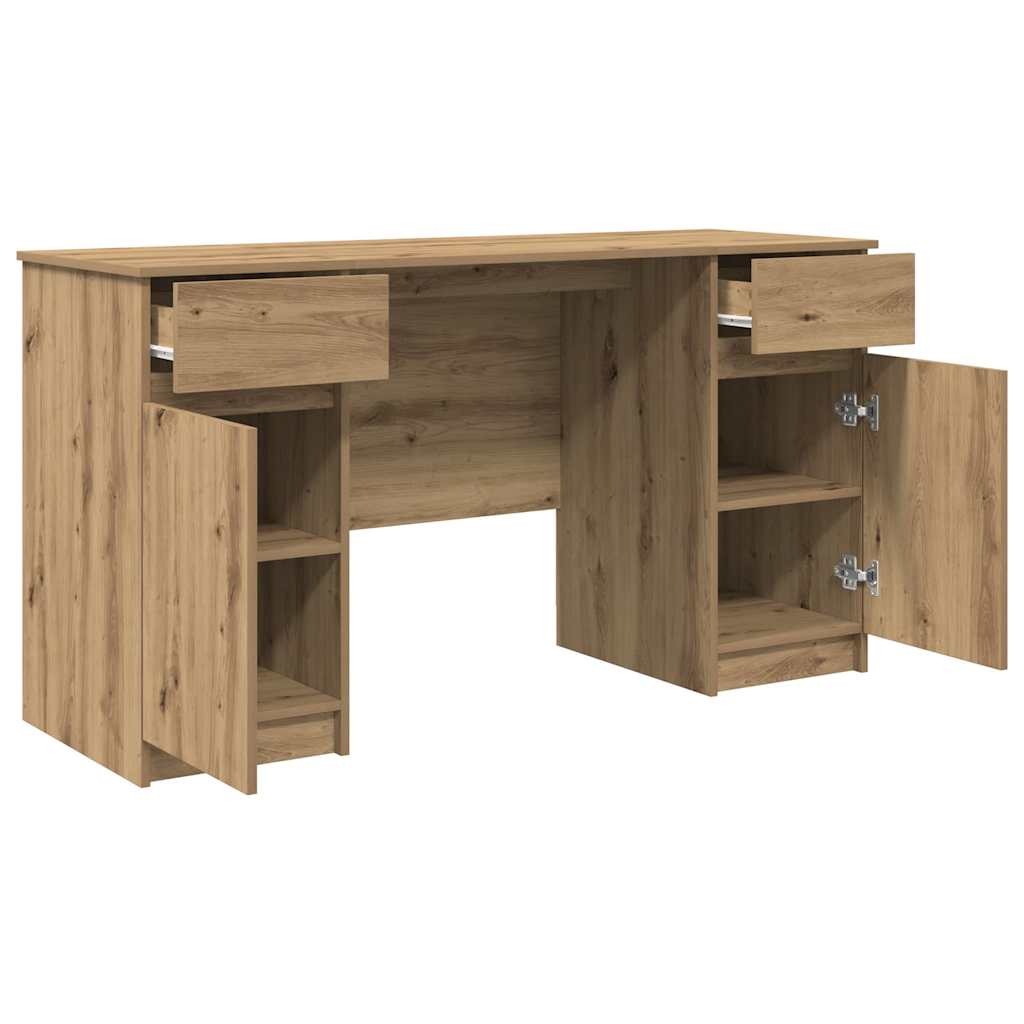 vidaXL Escritorio Roble artisan 140 x 49 x 76 cm Madera contrachapada - Image 5