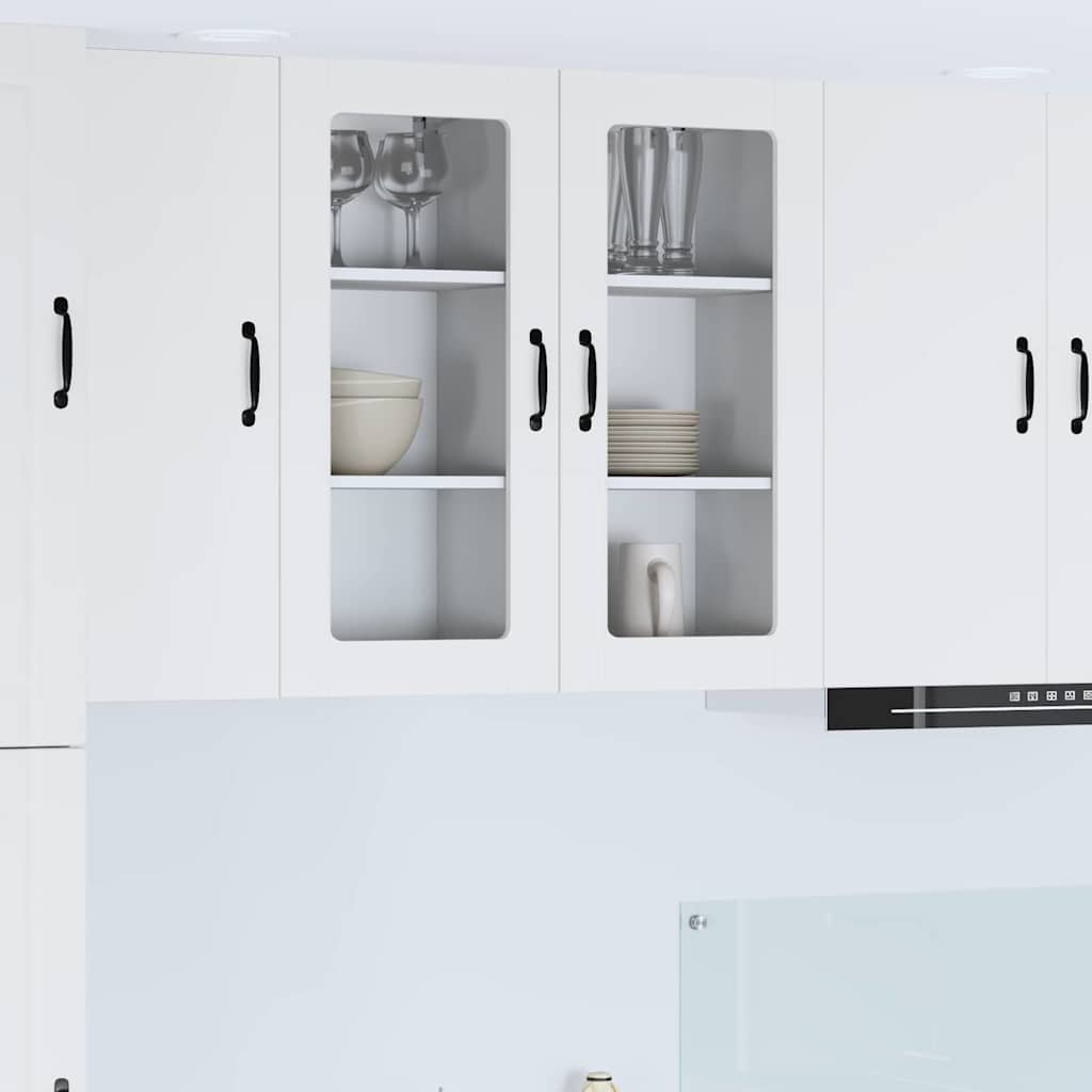 vidaXL Küchenwandschrank 2 pcs Weiß 40 x 31 x 80 cm Holzwerkstoff