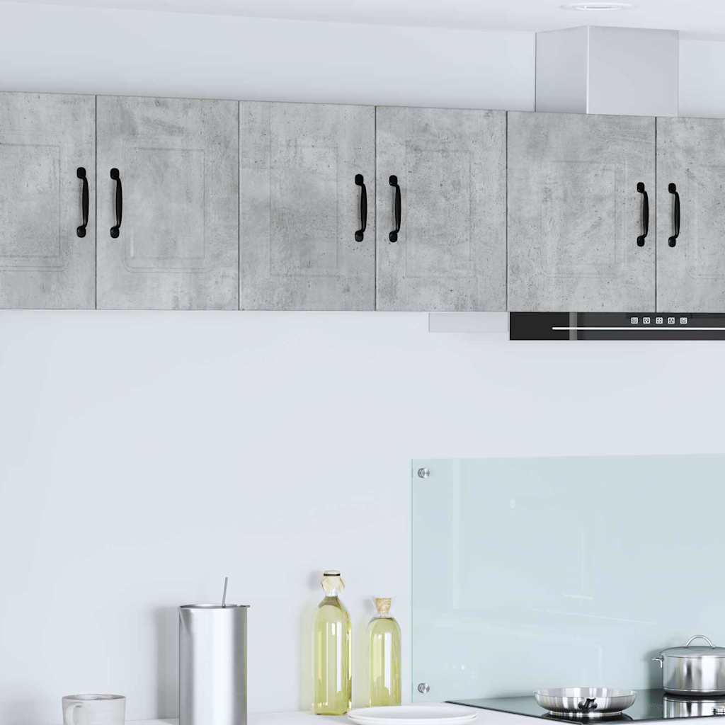 vidaXL Küchenwandschrank mit Regal 2 pcs Beton Grau 30 x 31 x 40 cm