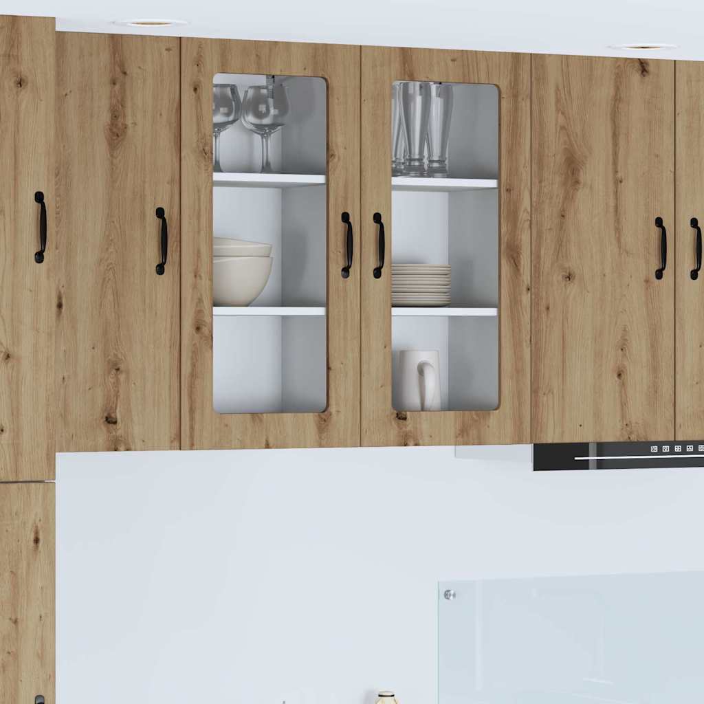 vidaXL Küchenwandschrank mit Regal 2 pcs Artisan-Eiche 40 x 31 x 80 cm