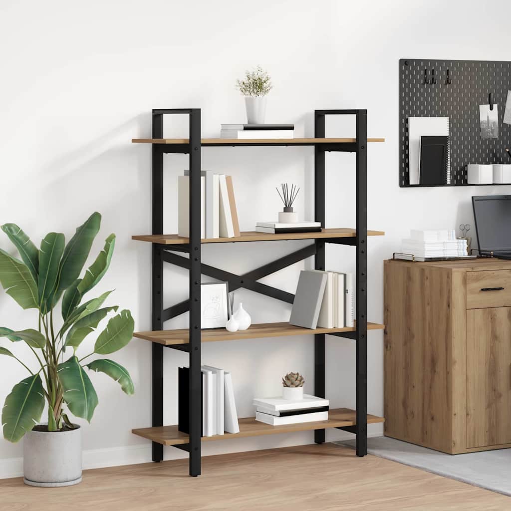 vidaXL Bücherregal Artisan-Eiche 100 x 33,5 x 140 cm Holzwerkstoff
