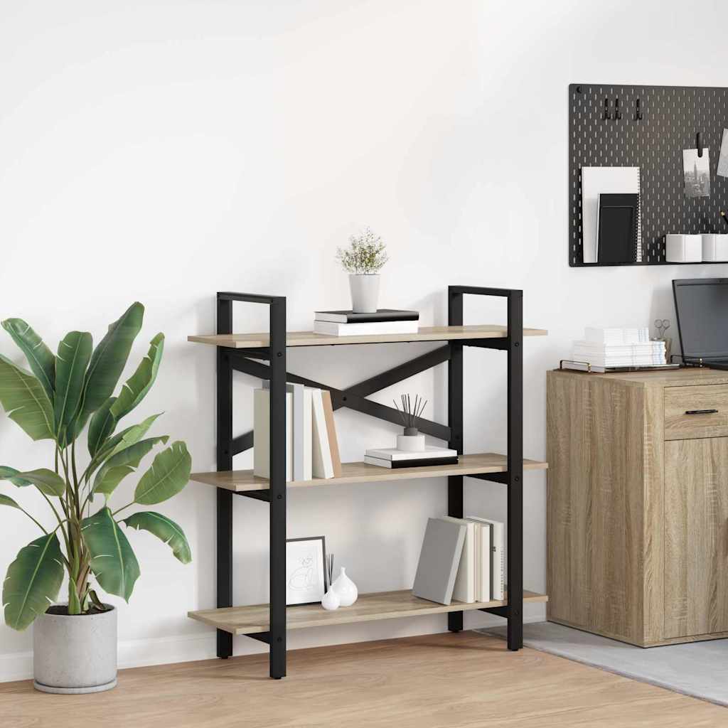 vidaXL Bücherregal Sonoma-Eiche 100 x 33,5 x 102 cm Holzwerkstoff