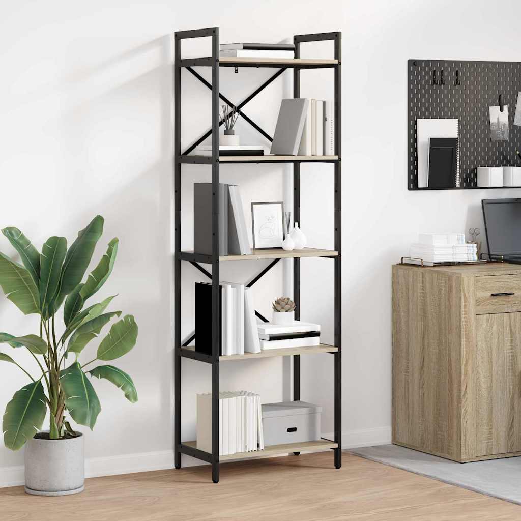 vidaXL Bücherregal Sonoma-Eiche 56 x 34 x 171 cm Holzwerkstoff