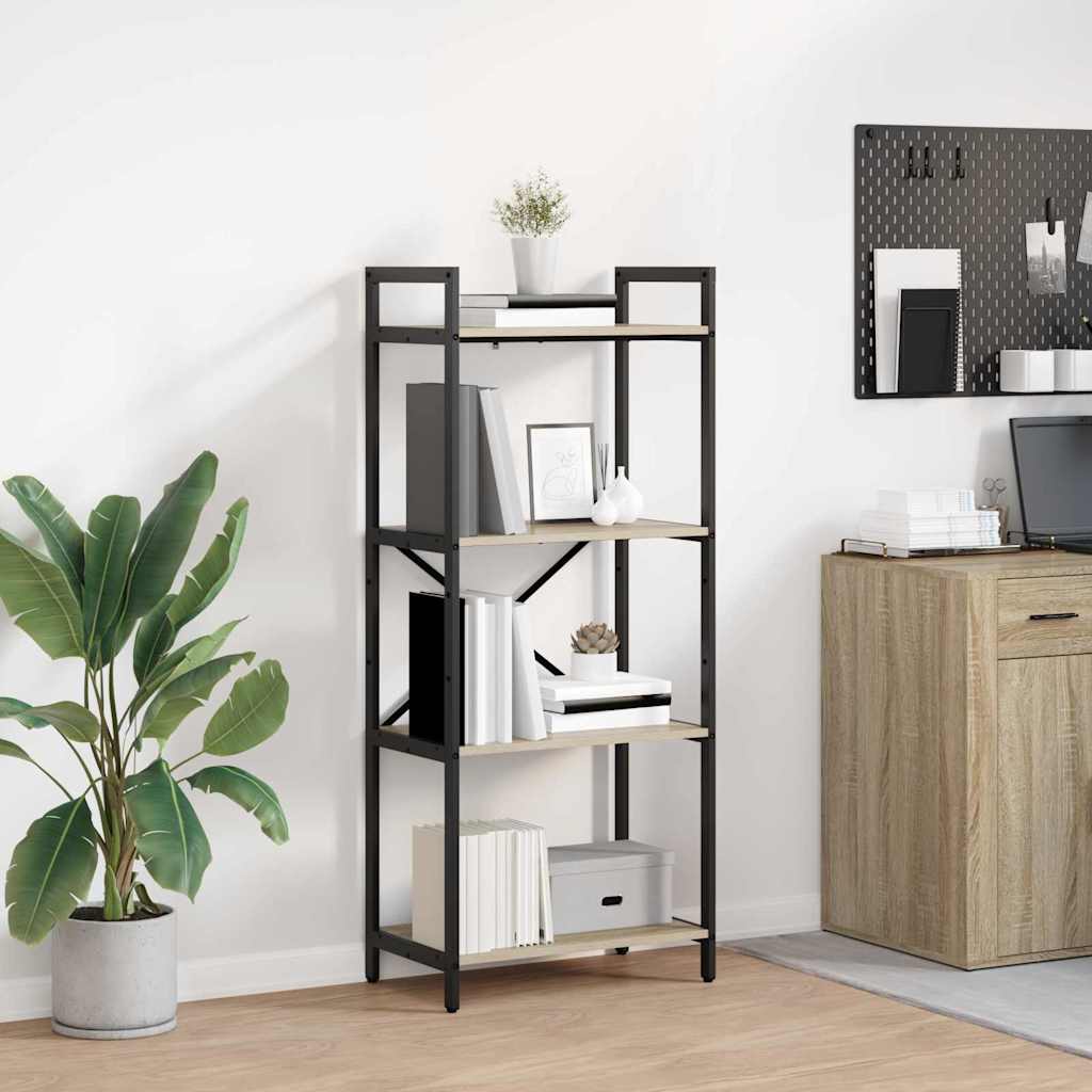 vidaXL Bücherregal Sonoma-Eiche 56 x 34 x 133,5 cm Holzwerkstoff