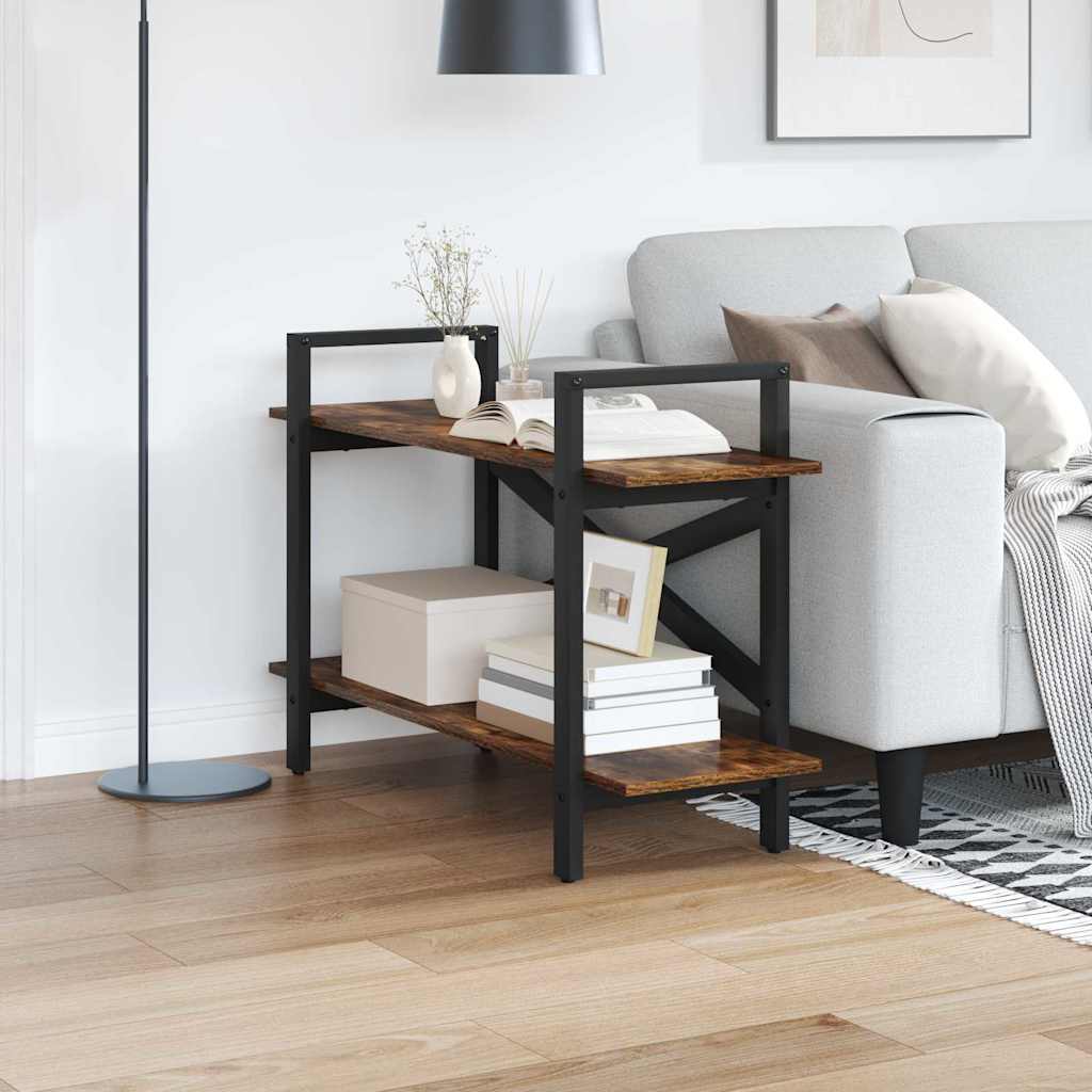 vidaXL Bücherregal Geräucherte Eiche 100 x 33,5 x 64 cm Holzwerkstoff
