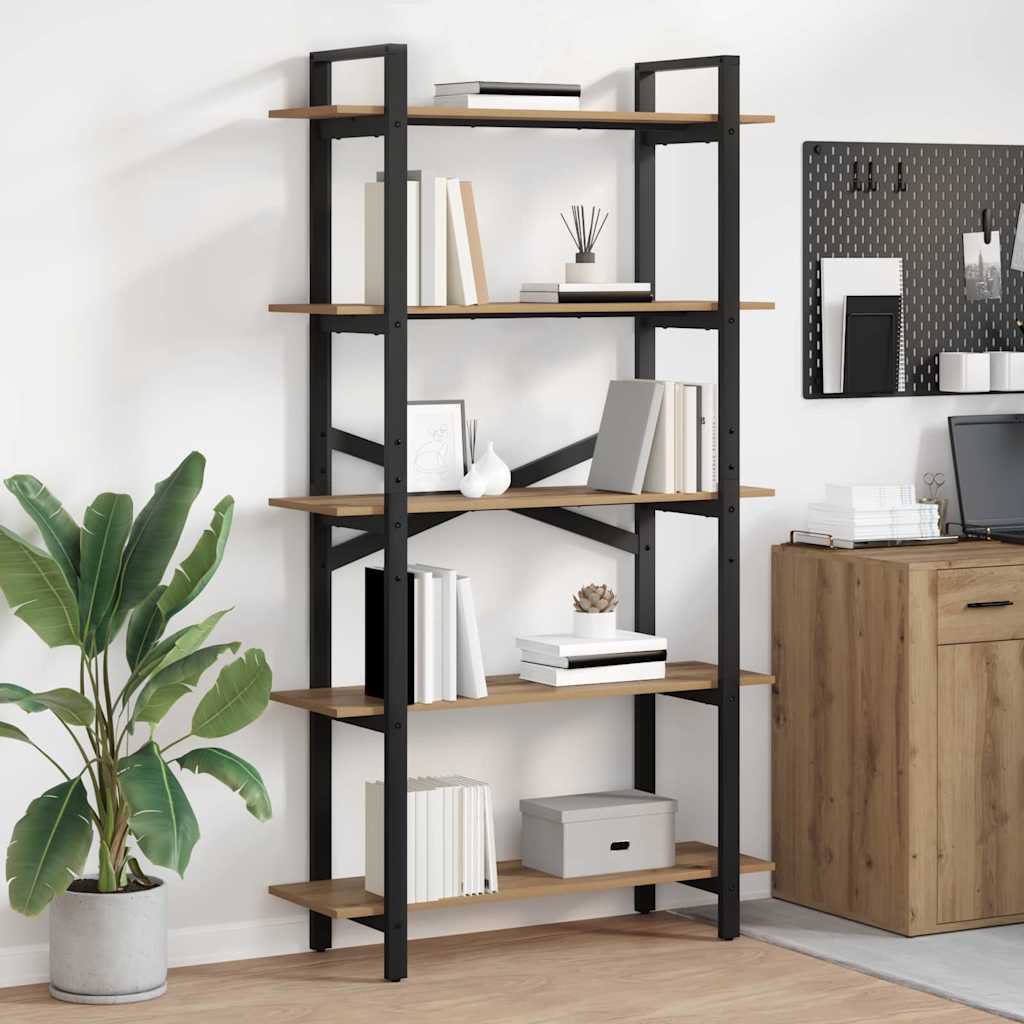 vidaXL Bücherregal Artisan-Eiche 100 x 33,5 x 178 cm Holzwerkstoff