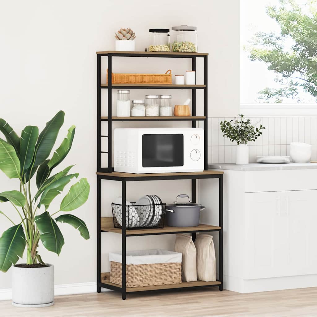 vidaXL Küchenregal Artisan-Eiche 80 x 40 x 168 cm Holzwerkstoff