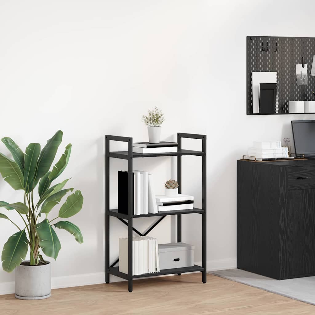 vidaXL Bücherregal Schwarz Eichen-Optik 56 x 34 x 96 cm Holzwerkstoff
