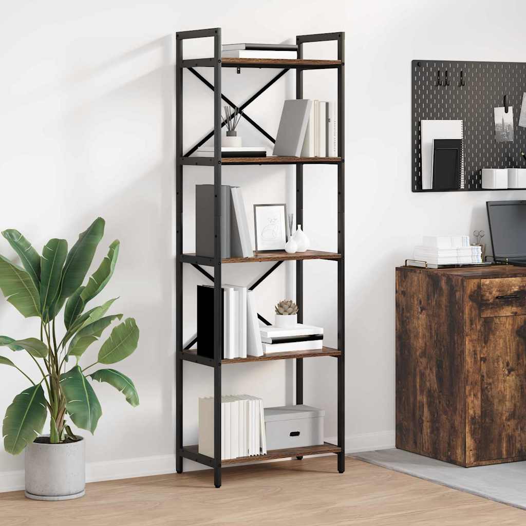 vidaXL Bücherregal Geräucherte Eiche 56 x 34 x 171 cm Holzwerkstoff