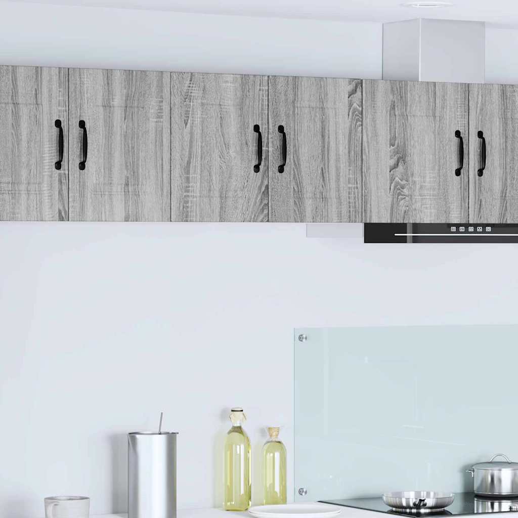 vidaXL Küchenwandschrank mit Regal 2 pcs Graues Sonoma 30 x 31 x 40 cm