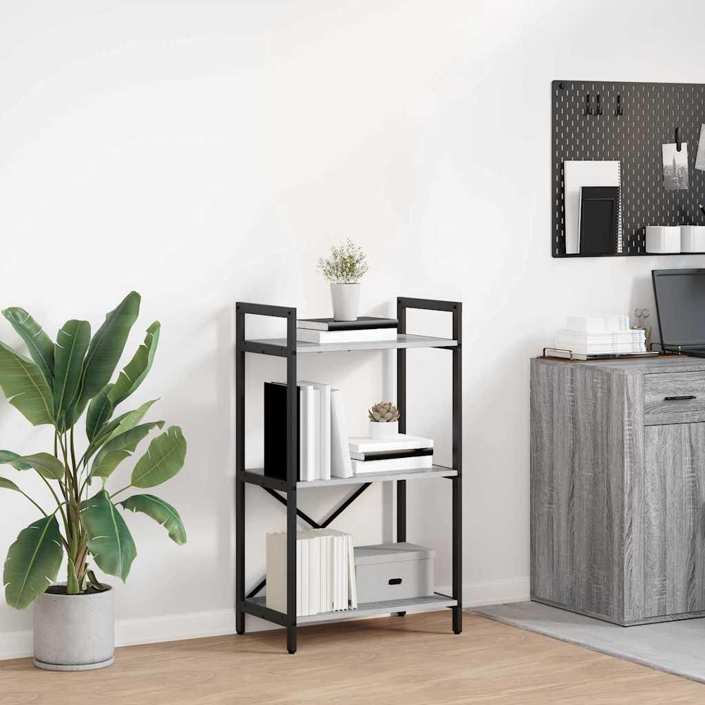 vidaXL Bücherregal Graues Sonoma 56 x 34 x 96 cm Holzwerkstoff
