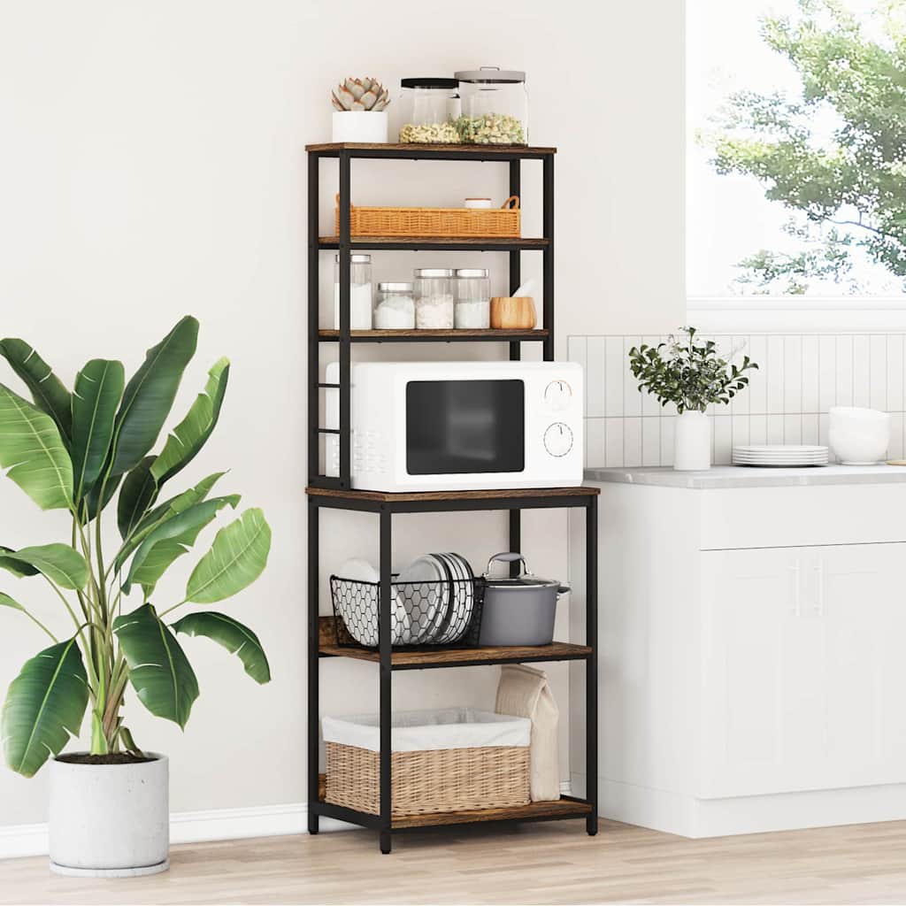 vidaXL Küchenregal Geräucherte Eiche 60 x 40 x 168 cm Holzwerkstoff