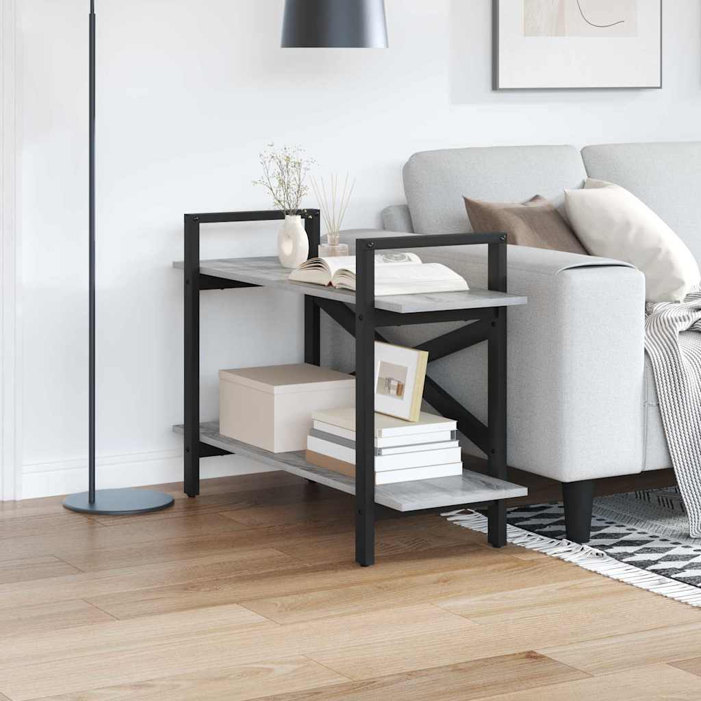 vidaXL Bücherregal Graues Sonoma 100 x 33,5 x 64 cm Holzwerkstoff