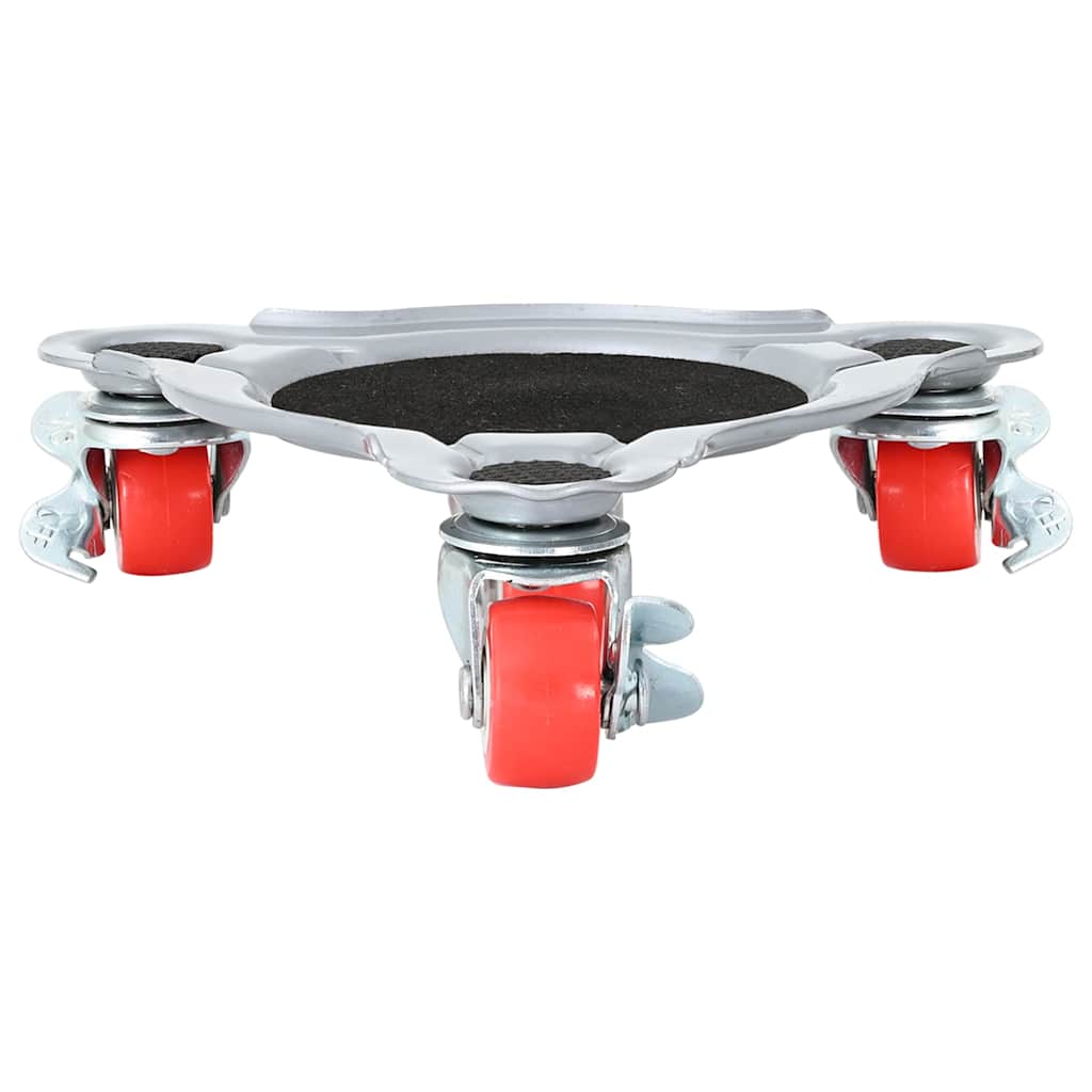 vidaXL Roulettes pour meubles 4 pièces avec élévateur 14,5 x 13,5 x 4 cm Acier 400 kg - Image 4