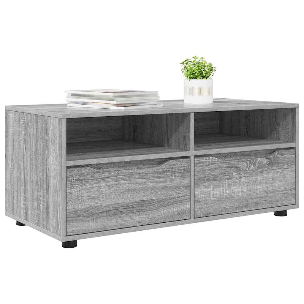 vidaXL Meuble TV Gris Sonoma 100 x 48 x 43 cm Bois d'ingénierie - Image 3