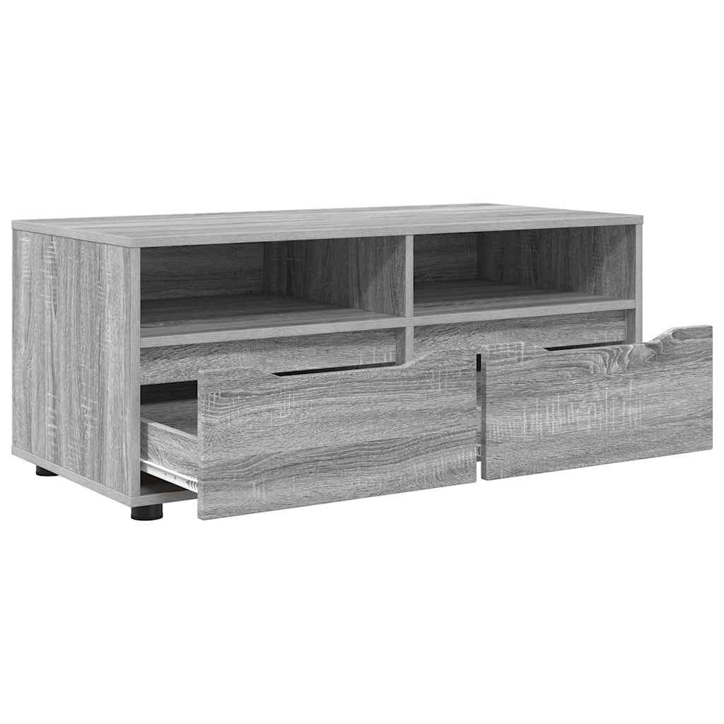 vidaXL Meuble TV Gris Sonoma 100 x 48 x 43 cm Bois d'ingénierie - Image 5