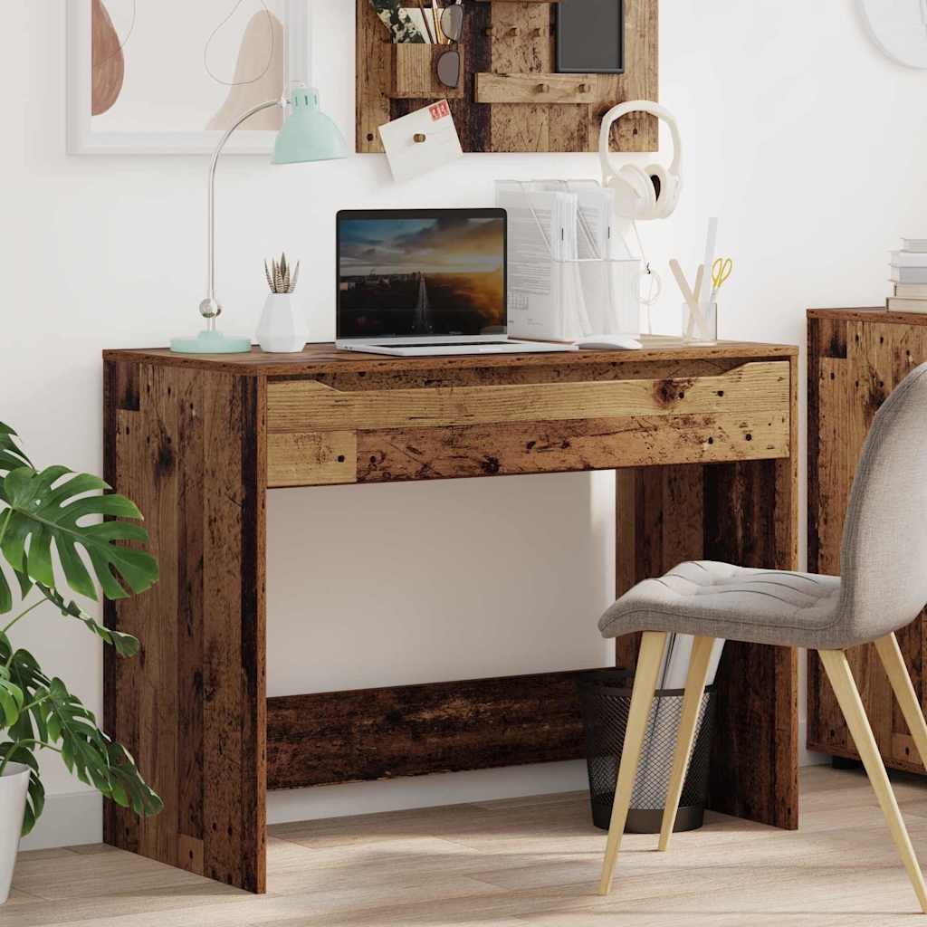 vidaXL Bureau Bois Ancien 100 x 50 x 78 cm Bois d'ingénierie