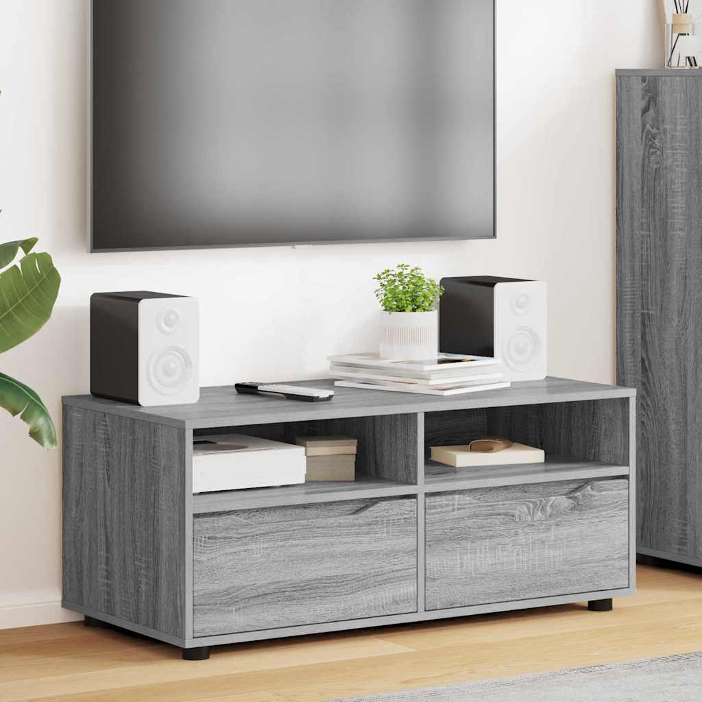 vidaXL Gabinete de TV con cajón Gris Sonoma 100 x 48 x 43 cm