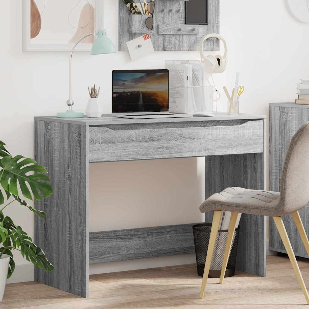 vidaXL Escritorio Gris Sonoma 100 x 50 x 78 cm Madera contrachapada