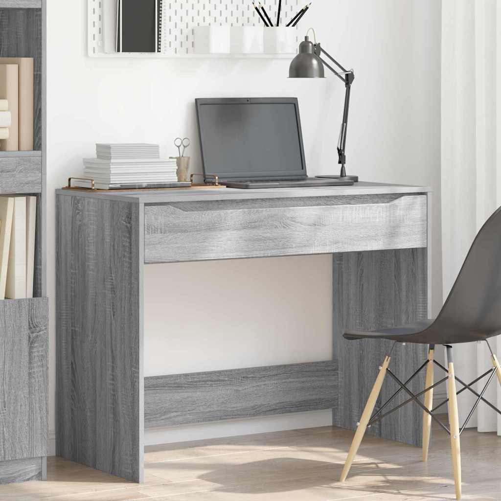 vidaXL Escritorio Gris Sonoma 100 x 50 x 78 cm Madera contrachapada - Image 4