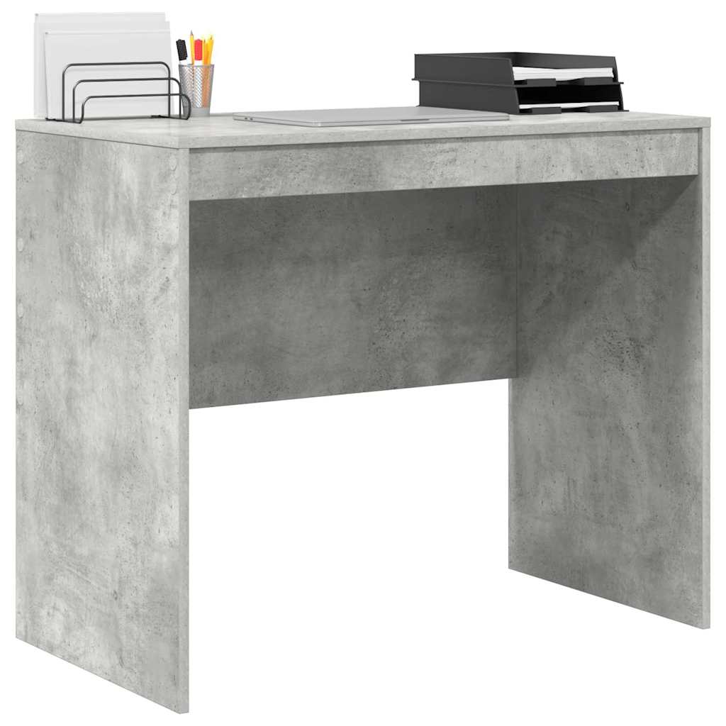 vidaXL Escritorio Gris hormigón 90 x 50 x 76 cm Madera contrachapada - Image 3