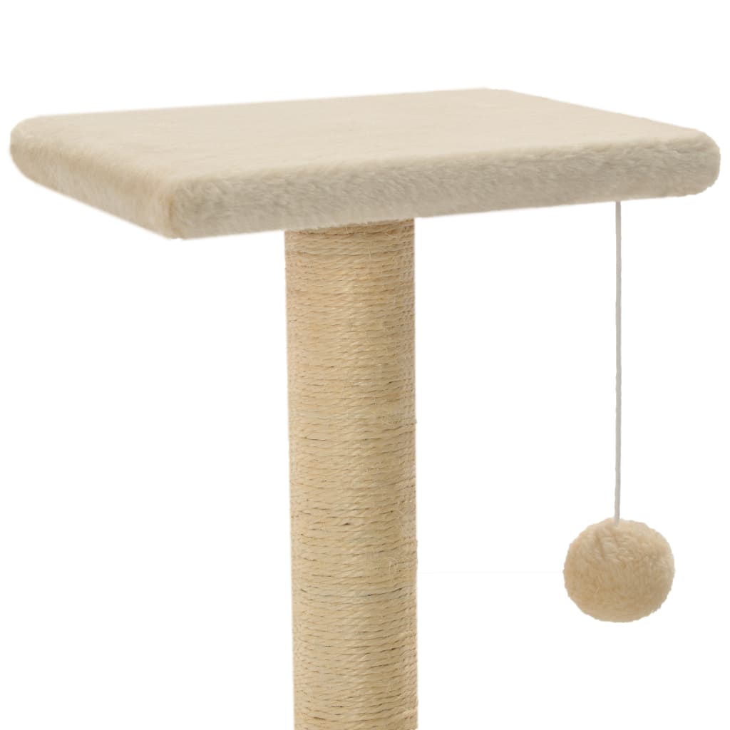 vidaXL Rascador para gatos con poste rascador de sisal 65 cm beige - Image 4