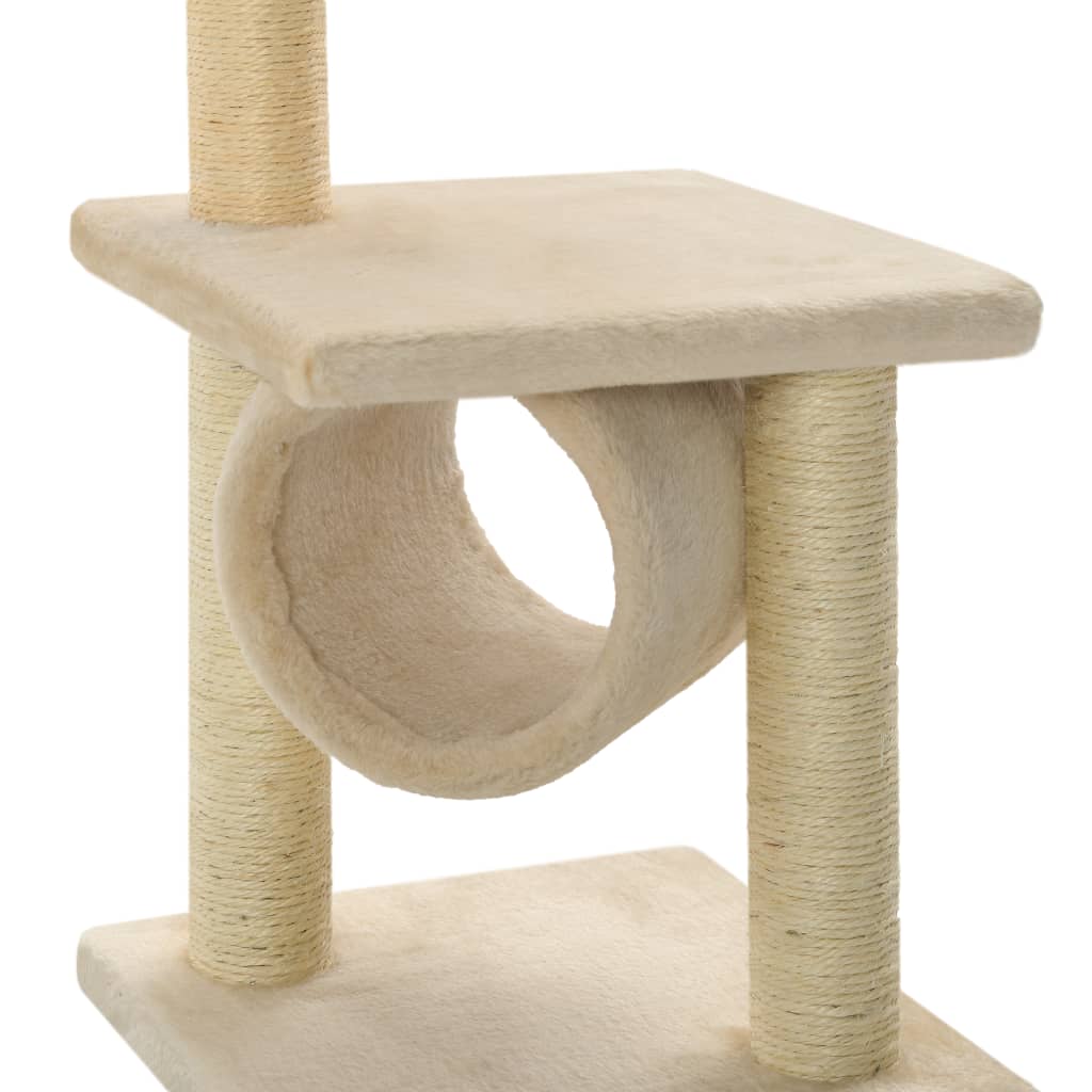 vidaXL Rascador para gatos con poste rascador de sisal 65 cm beige - Image 5