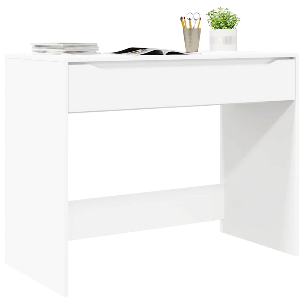 vidaXL Schreibtisch mit Schubladen Weiß 100 x 50 x 78 cm Holzwerkstoff - Image 3