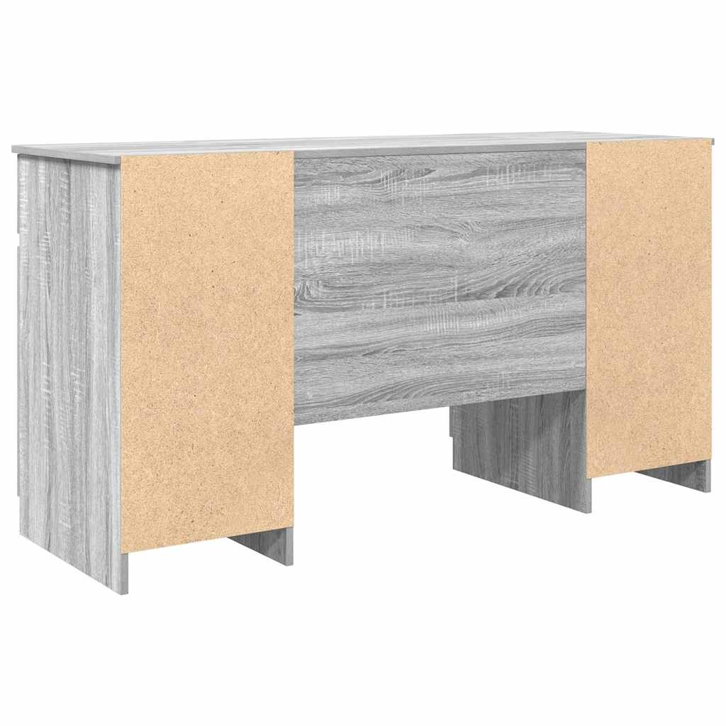 vidaXL Schreibtisch mit Tür Grau Sonoma 140 x 49 x 76 cm Holzwerkstoff - Image 6