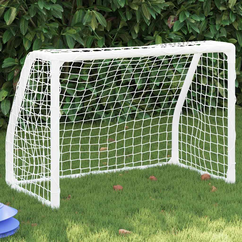 vidaXL Fußballtore für Kinder 2 Stk. mit Ball Weiß 64x35x48 cm Metall