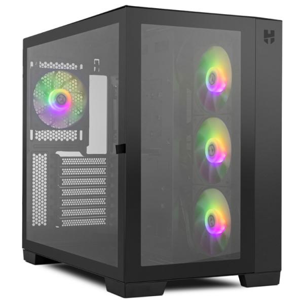 Case computer desktop ATX Nox-Xtreme NXHUMMERASTRABK Nero Ventilatore x 4