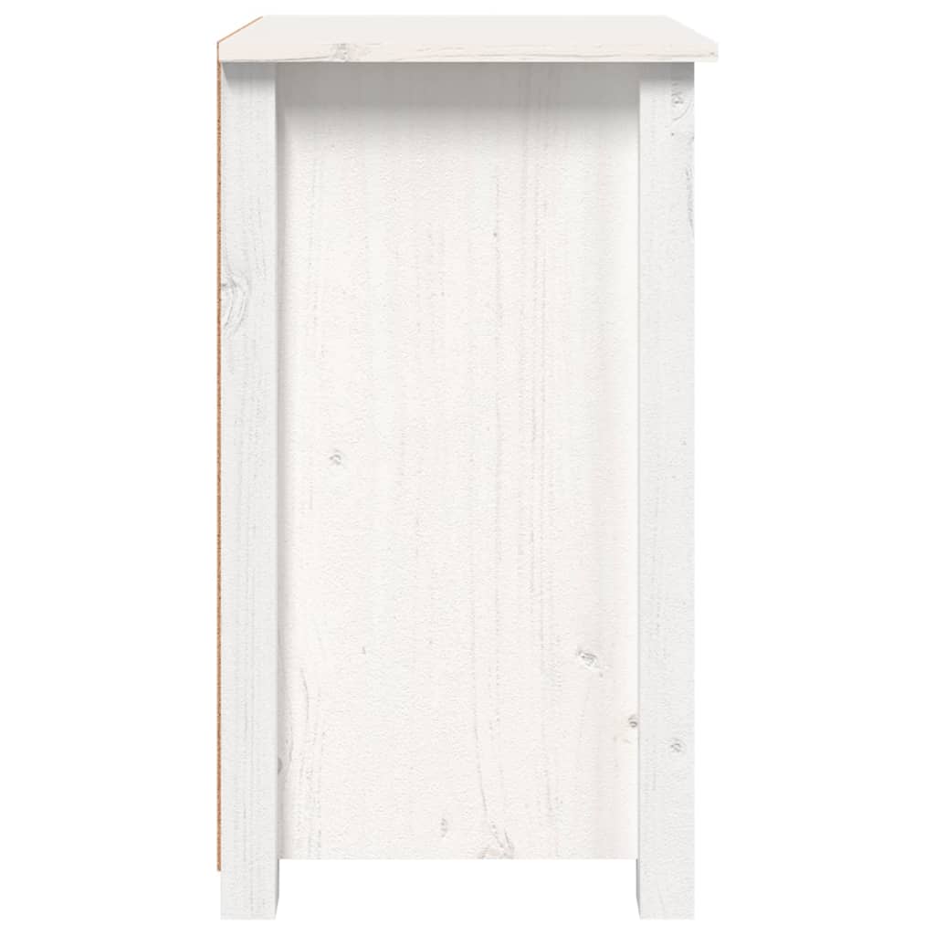 vidaXL Tables de chevet 2 pcs Blanc 40x35x61,5 cm Bois de pin massif - Image 6