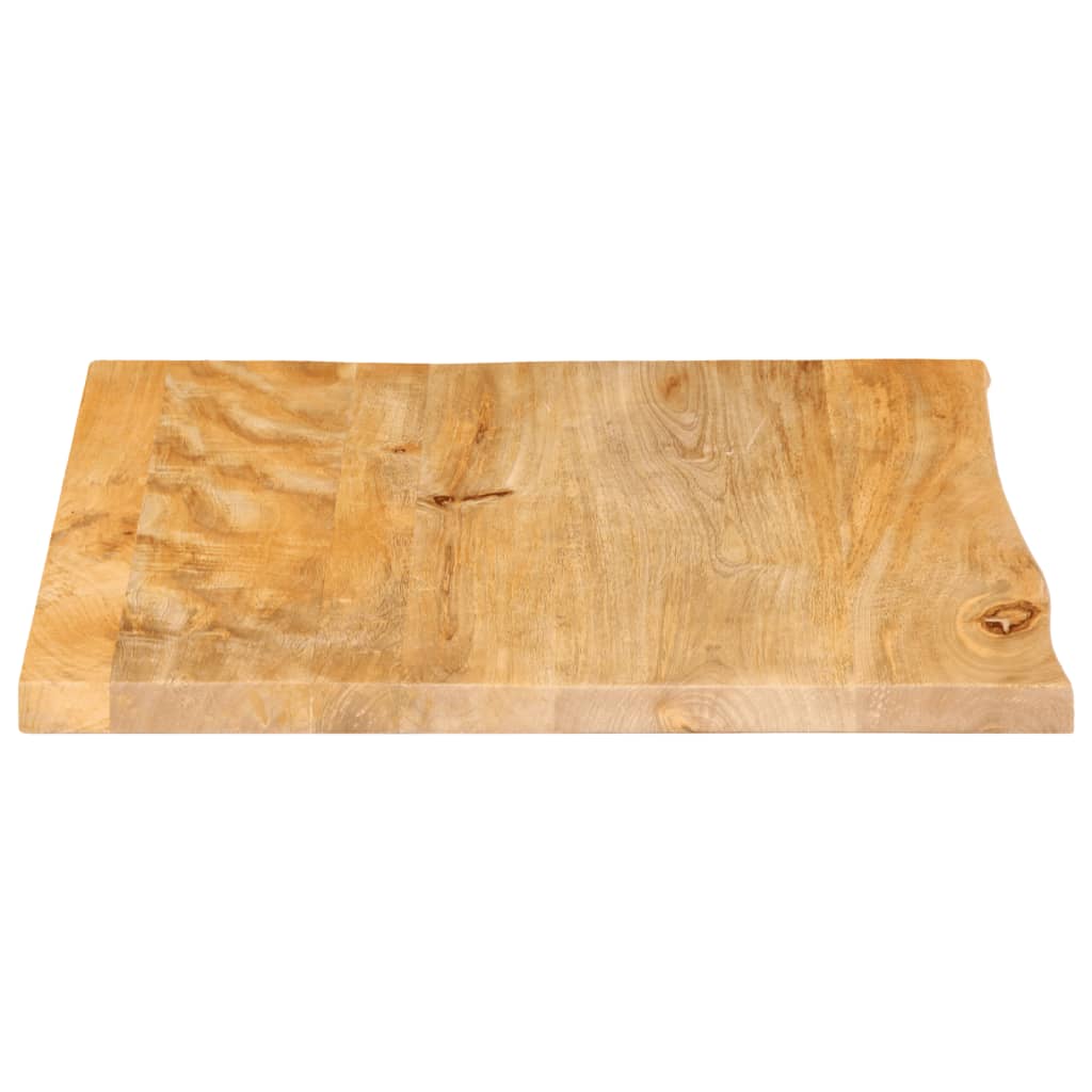vidaXL Tablero de mesa borde natural madera maciza mango 40x40x3,8 cm - Image 4