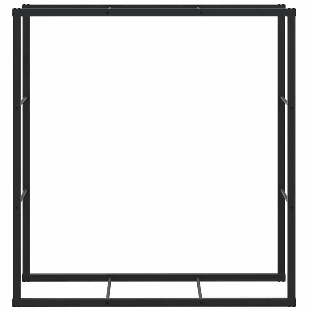 vidaXL Brennholzregal Schwarz 110x30x116 cm Stahl - Image 4