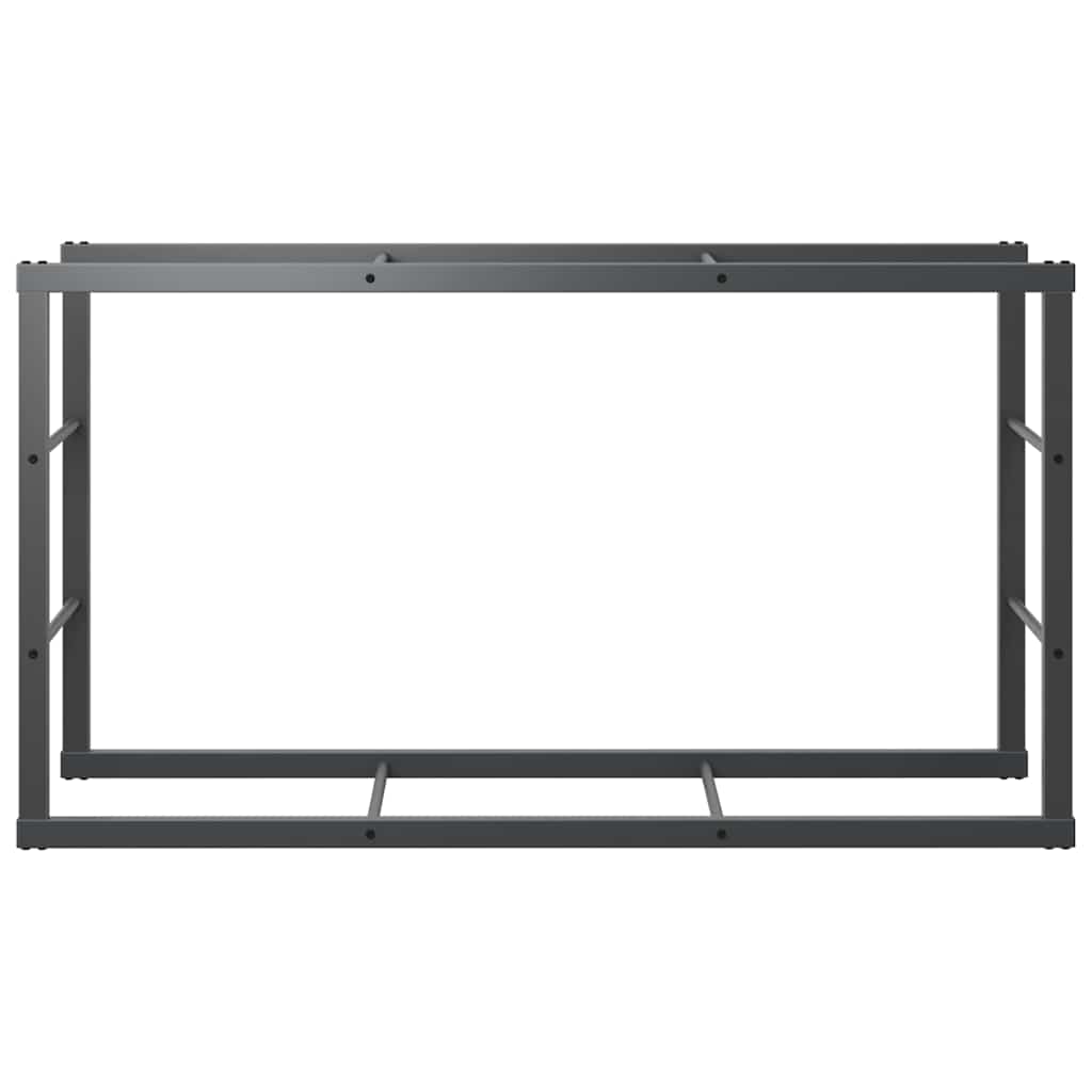 vidaXL Brennholzregal Schwarz 110x30x61 cm Stahl - Image 5