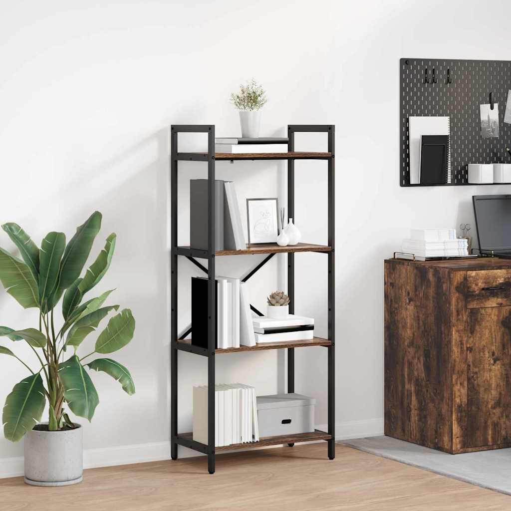 vidaXL Bücherregal Geräucherte Eiche 56 x 34 x 133,5 cm Holzwerkstoff
