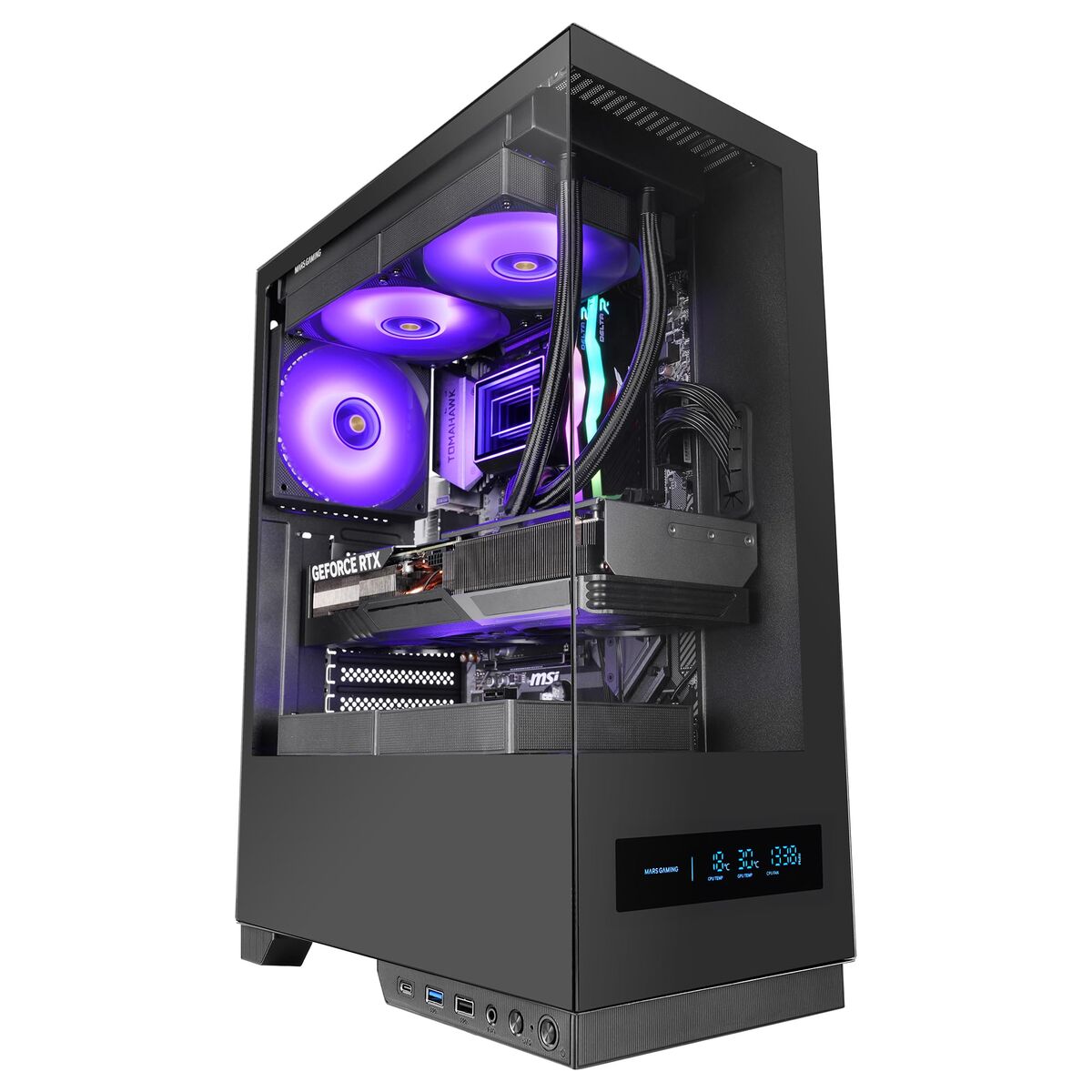 Case computer desktop ATX Mars Gaming MCPULSAR Nero