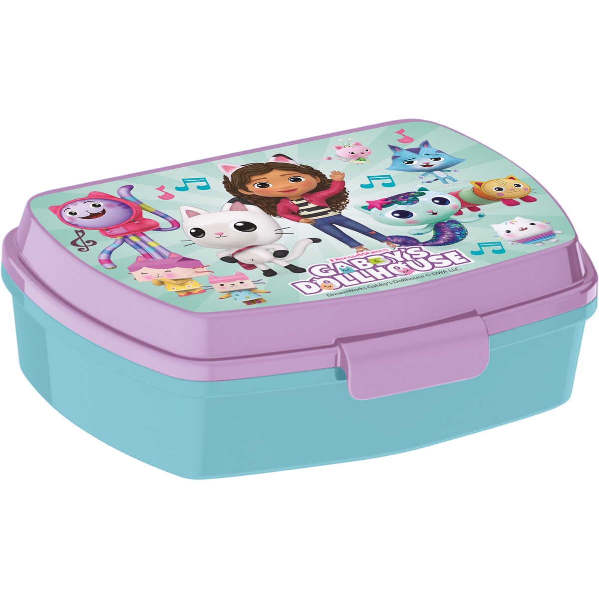 Contenitore per Sandwich Gabby's Dollhouse Party Rosa chiaro Rettangolare 17 x 5,6 x 13,3 cm