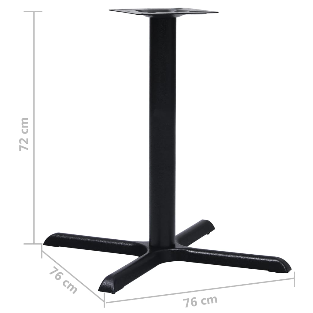 vidaXL Pata de mesa de bistró negra 76x76x72 cm de hierro fundido - Image 6