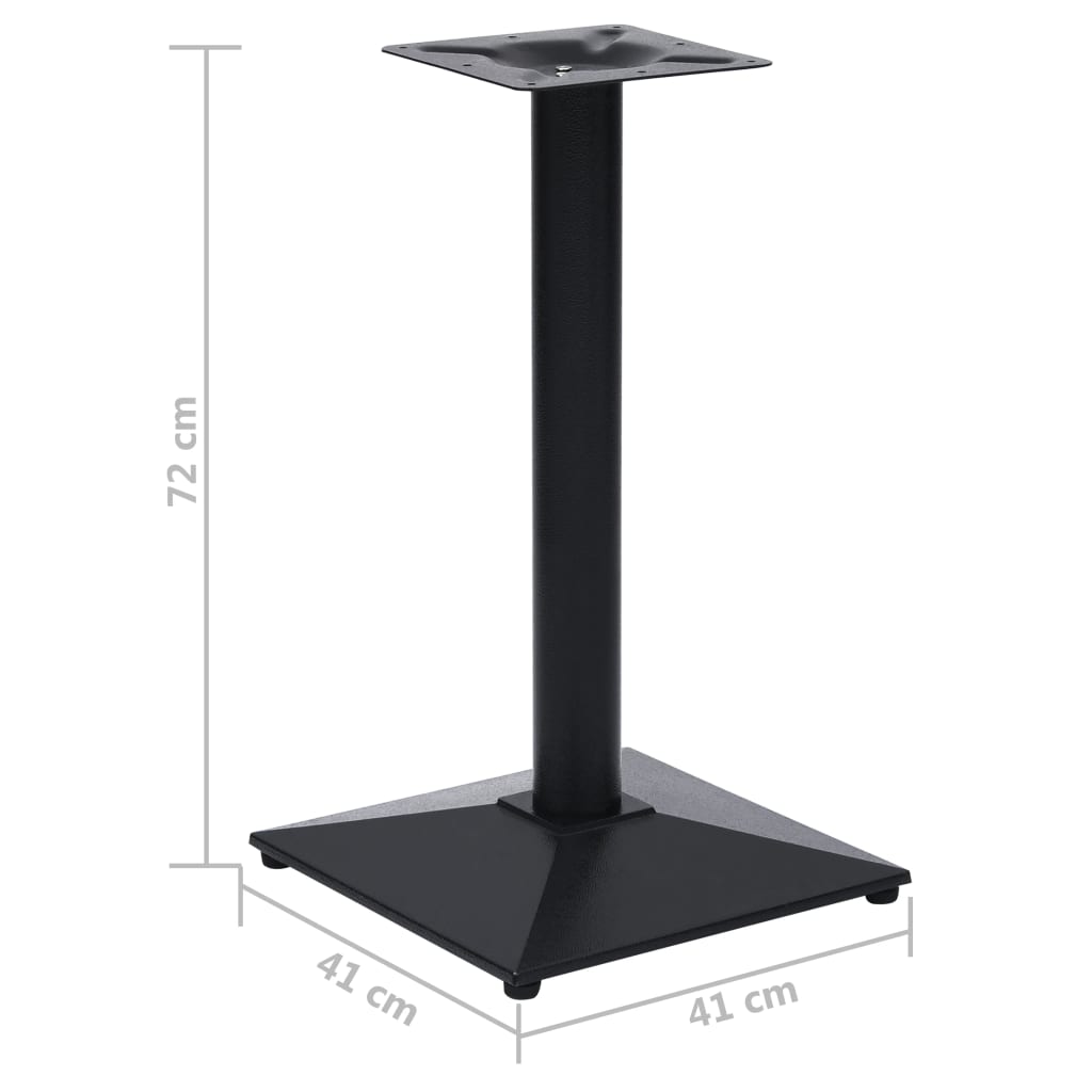 vidaXL Pata de mesa de bistró negra 41x41x72 cm de hierro fundido - Image 6